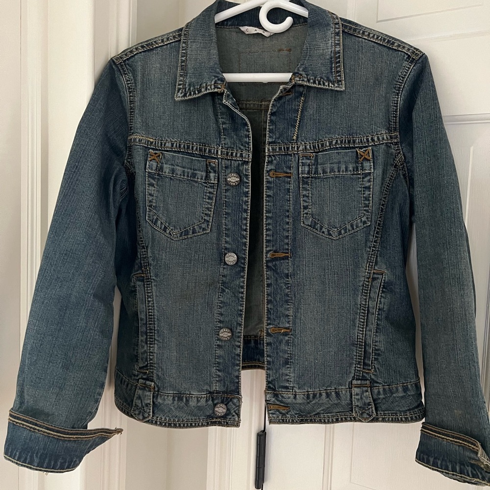 CAbi Blue Jean Jacket with Traditional Stitching